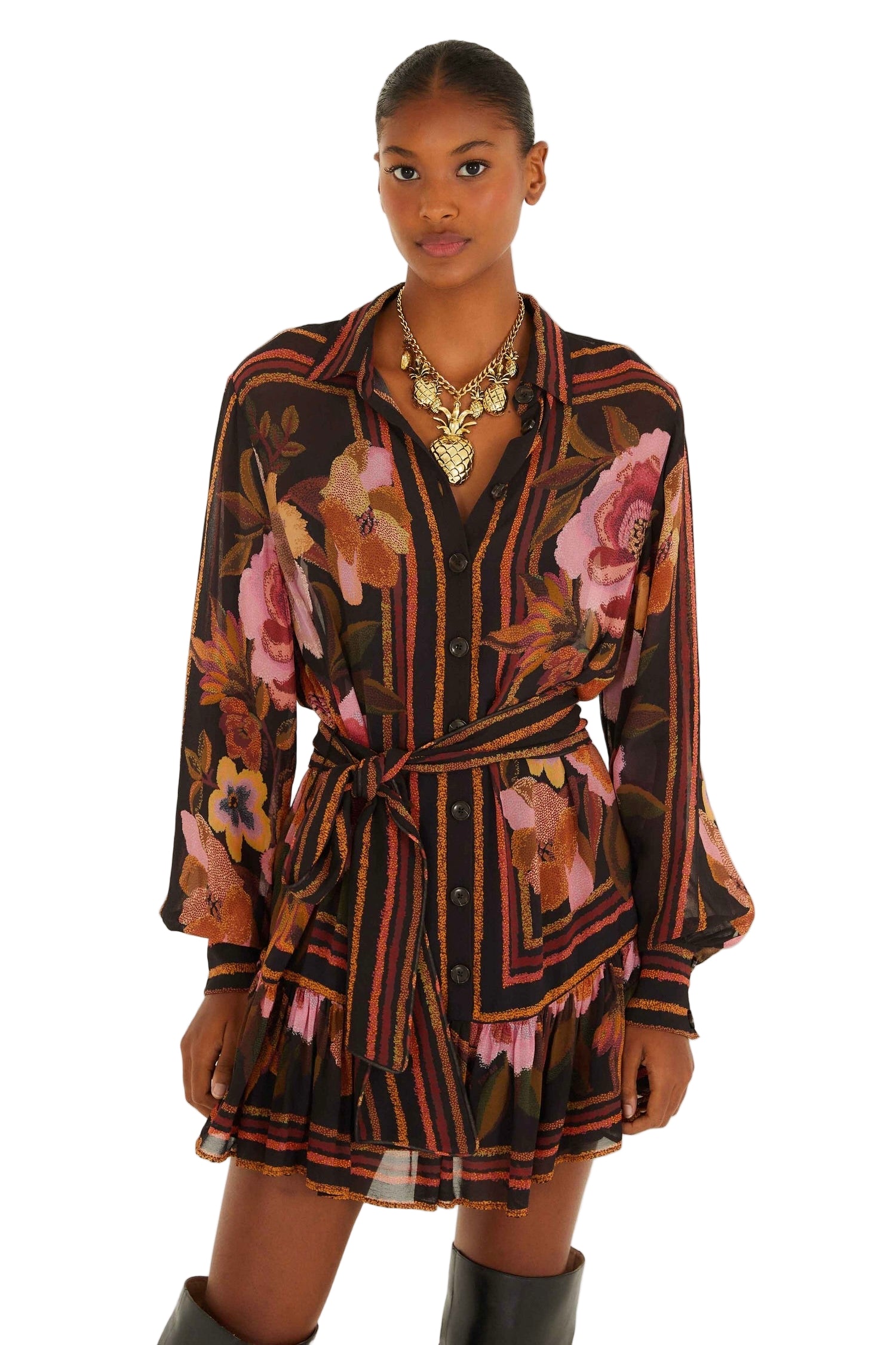 CHENILLE FLOWERS MINI DRESS
sassanova