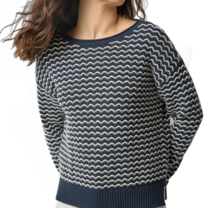 LS ZIG ZAG SWEATER (PA3217) - Sassanova