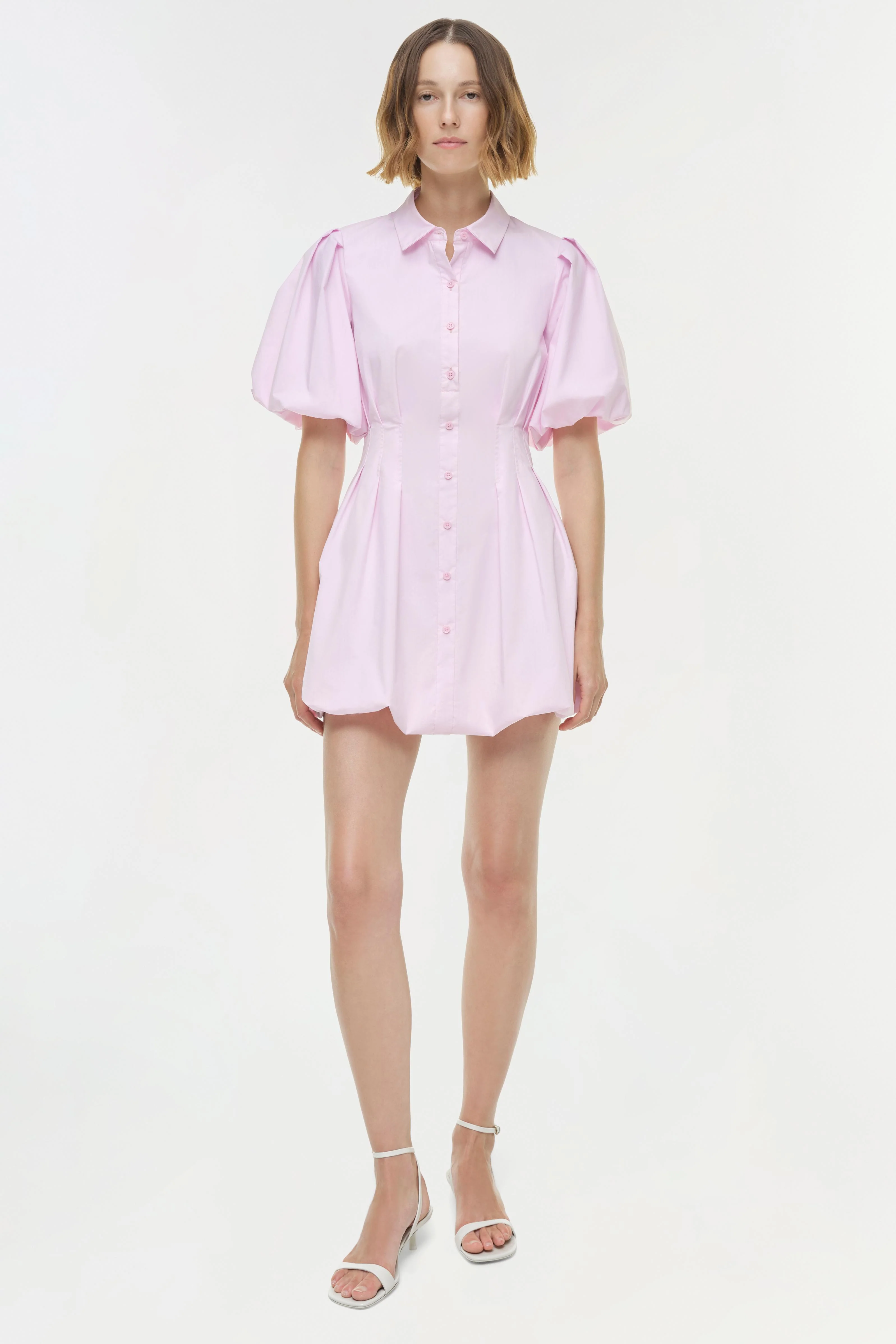 CLEO BALLOON PINTUCKED MINI DRESS - Dresses - Sassanova