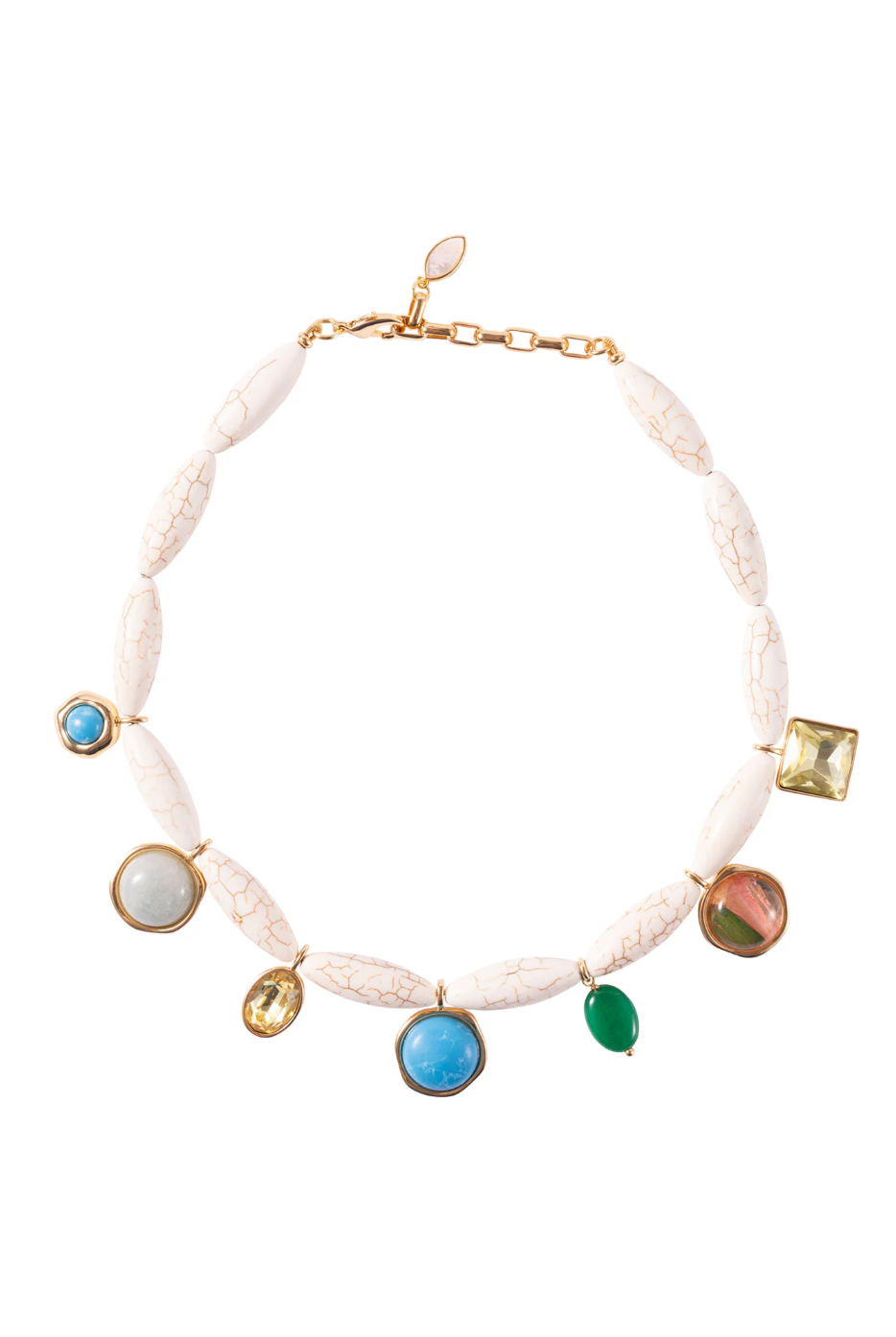 ADRIANA NECKLACE- WHITE MULTI - Necklaces - Sassanova