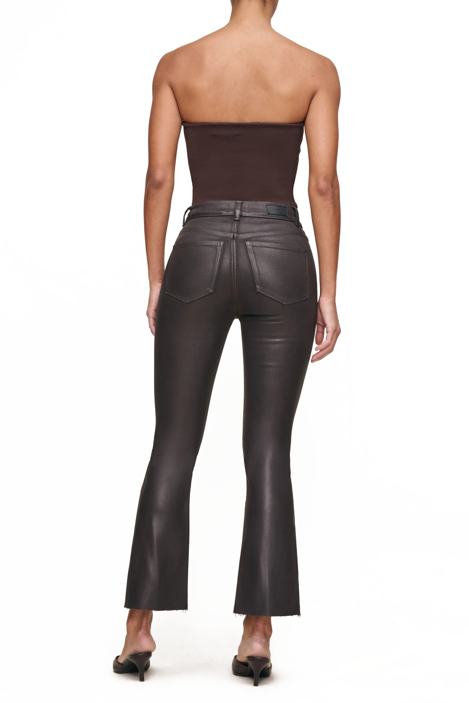 BRIDGET BOOT HIGH RISE CROP COATED - sassanova