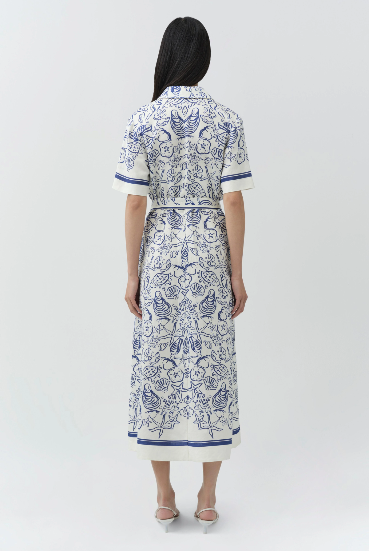 AUDRIA SHORT SLEEVE BELTED MIDI DRESS - Dresses - Sassanova