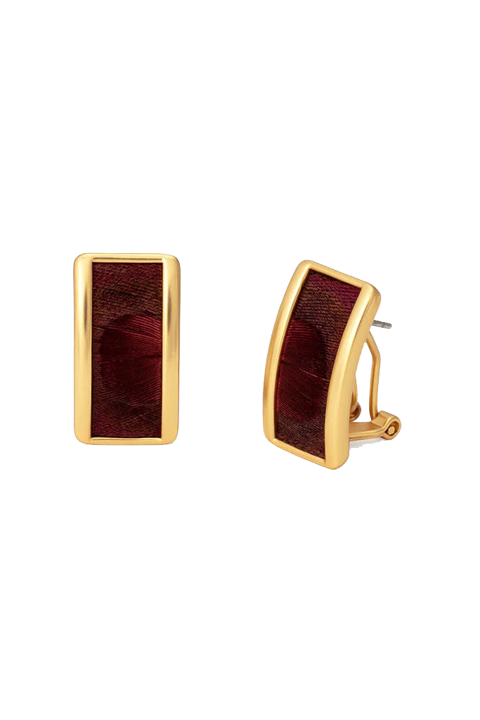 MYRA RECTANGLE STUD EARRING - Sassanova