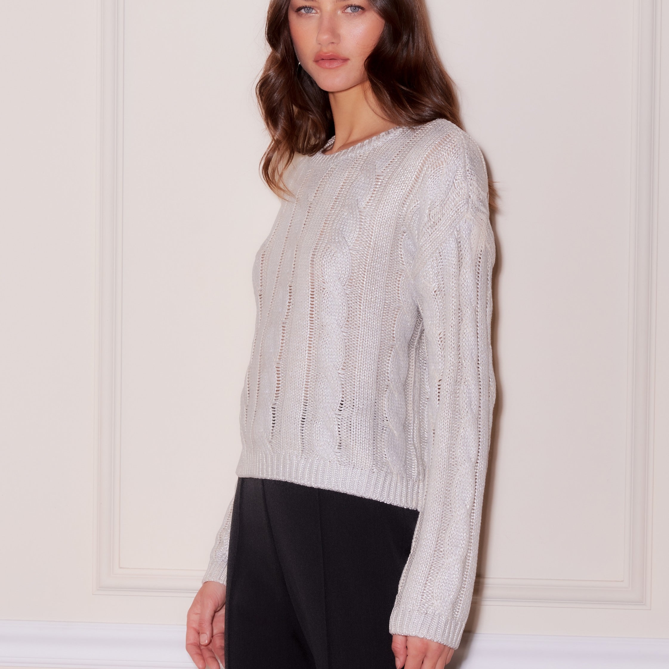 LEVIE METALLIC SWEATER - Sassanova