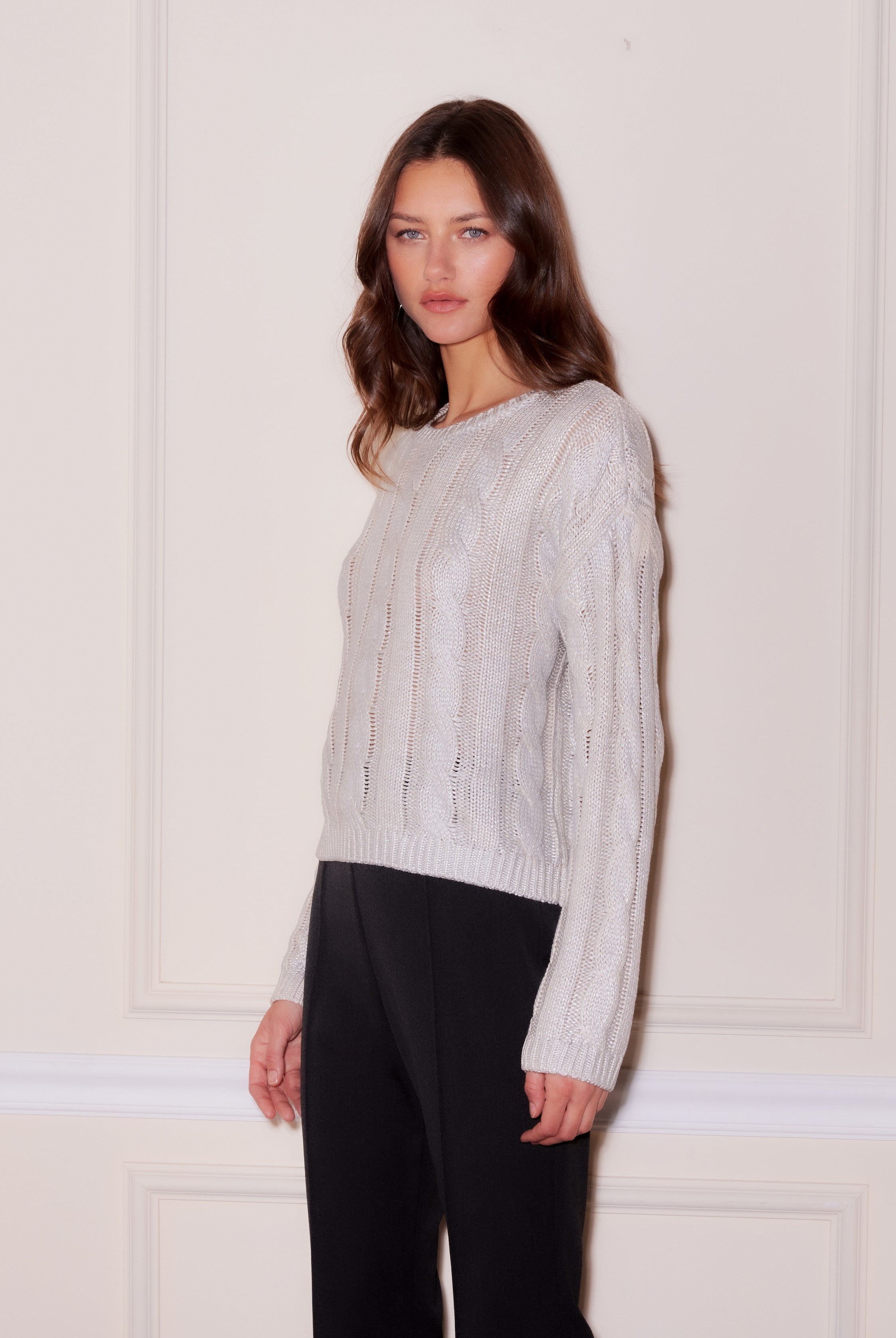 LEVIE METALLIC SWEATER - Sassanova