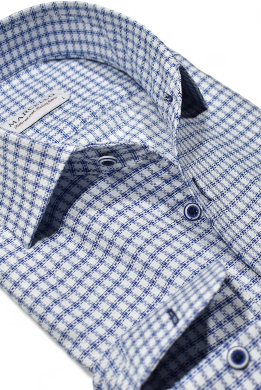 LS DERBY CHECK DRESS SHIRT - Long Sleeved Shirts - Novaman