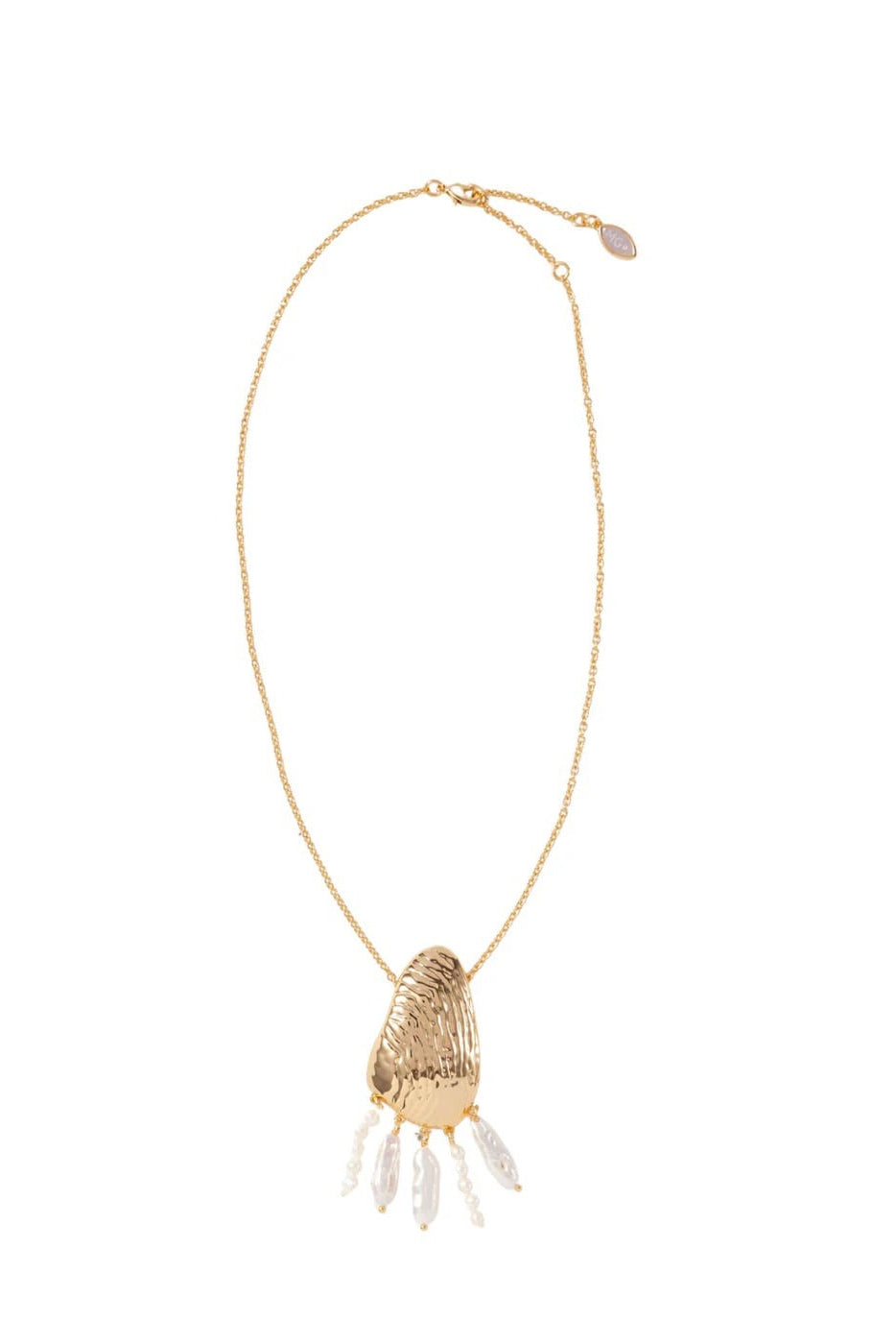 GLORIA NECKLACE- WHITE/GOLD - Necklaces - Sassanova