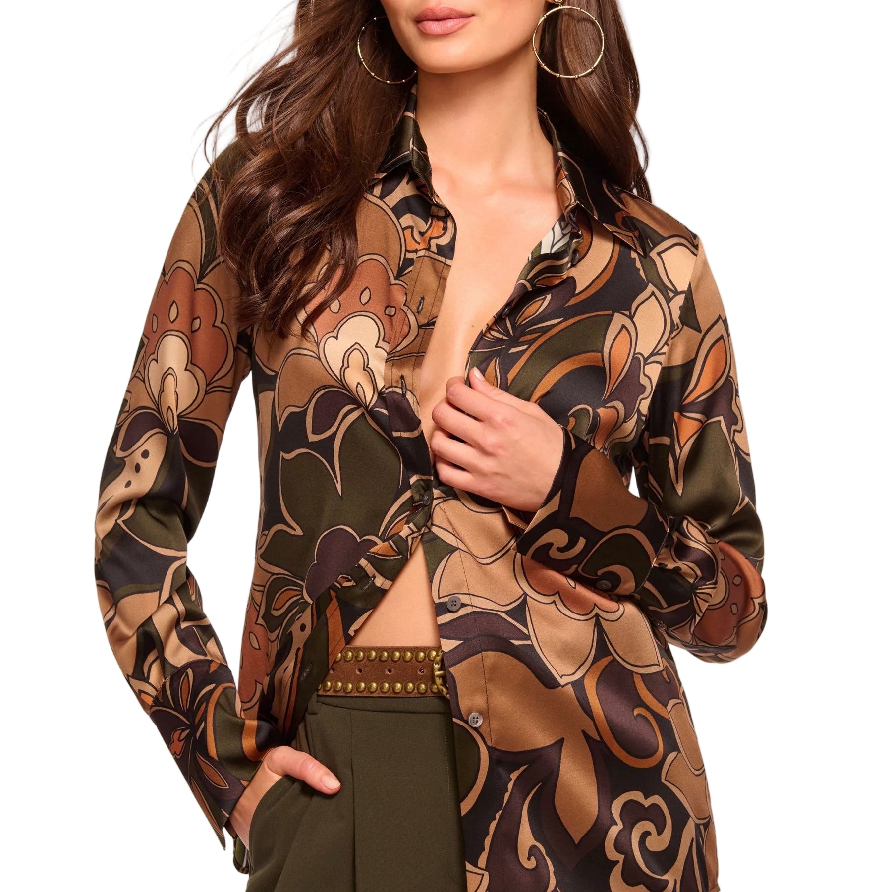 RETRO PRINTED VICTORIA BLOUSE - Blouses - Sassanova