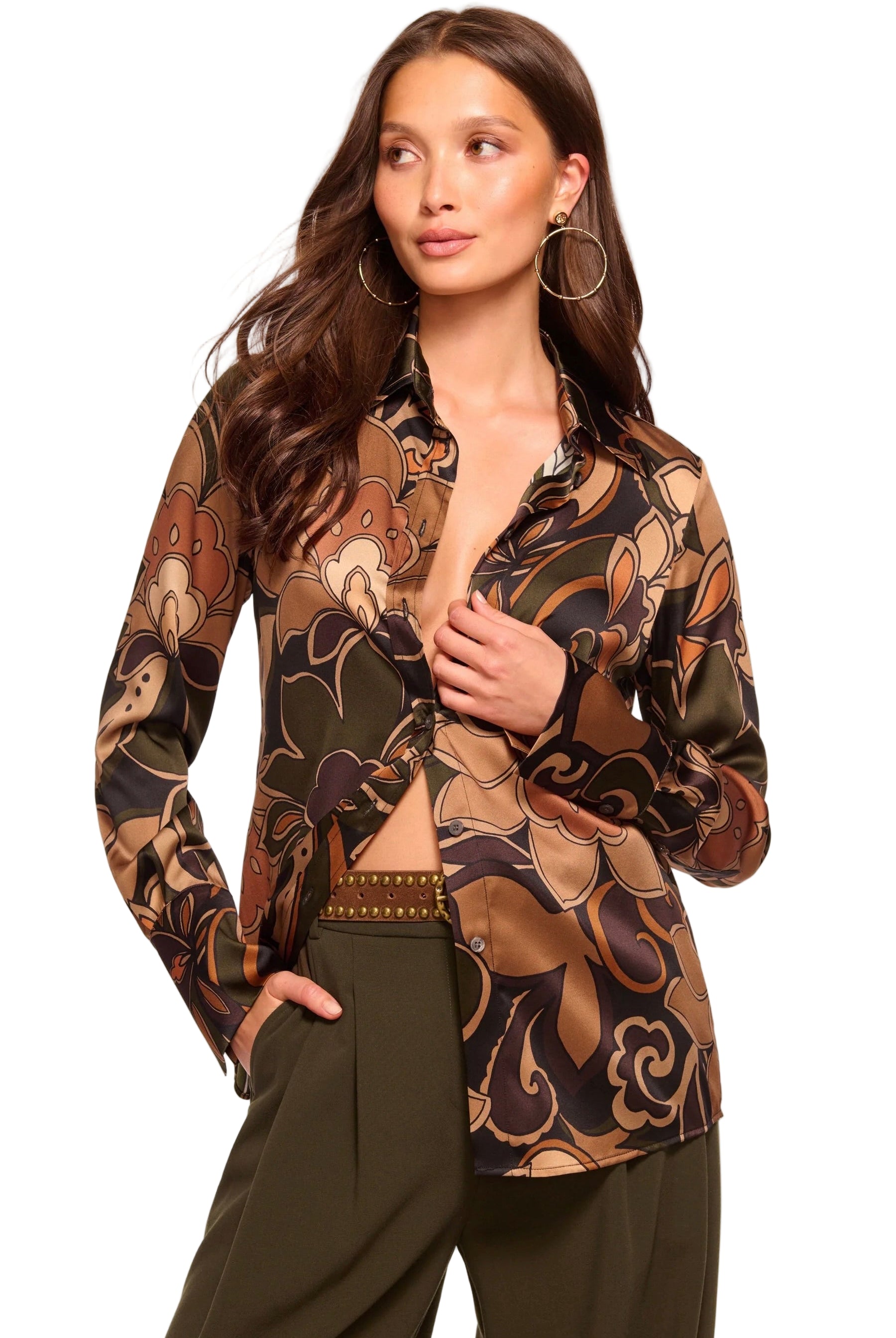 RETRO PRINTED VICTORIA BLOUSE - Blouses - Sassanova