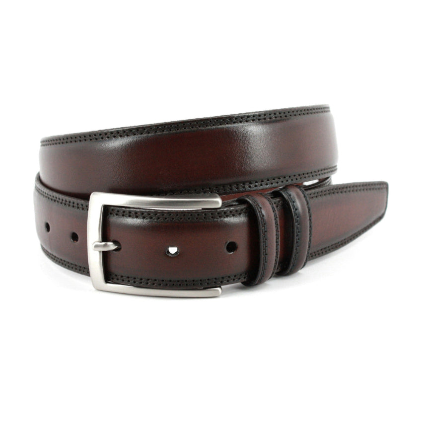 HAND BURNISHED CALF BELT - Belts - Novaman