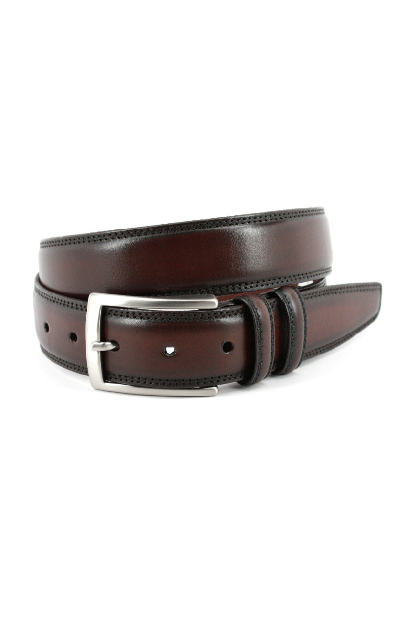 HAND BURNISHED CALF BELT - Belts - Novaman