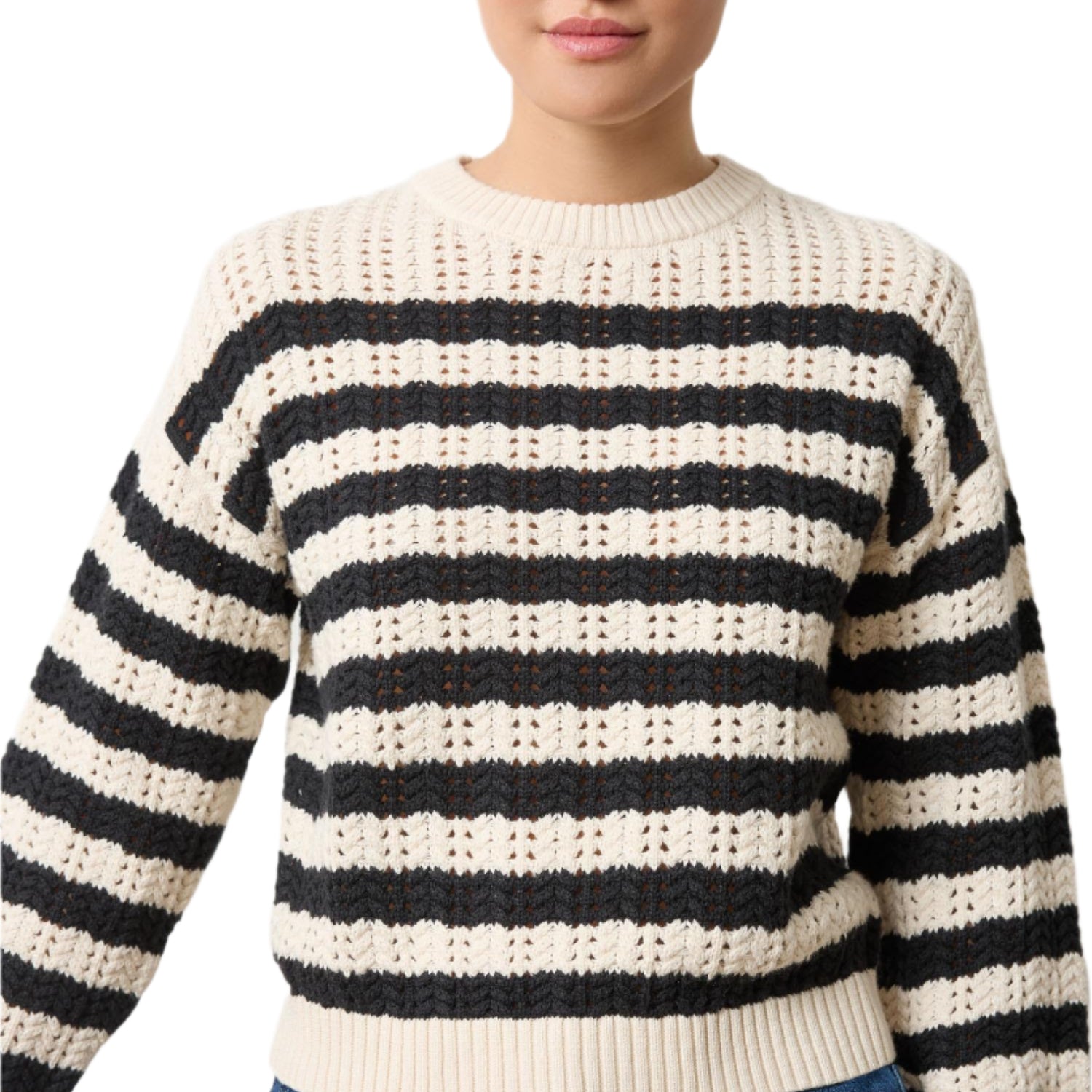 STRIPE STITCH SWEATER - Sweaters -Sassanova