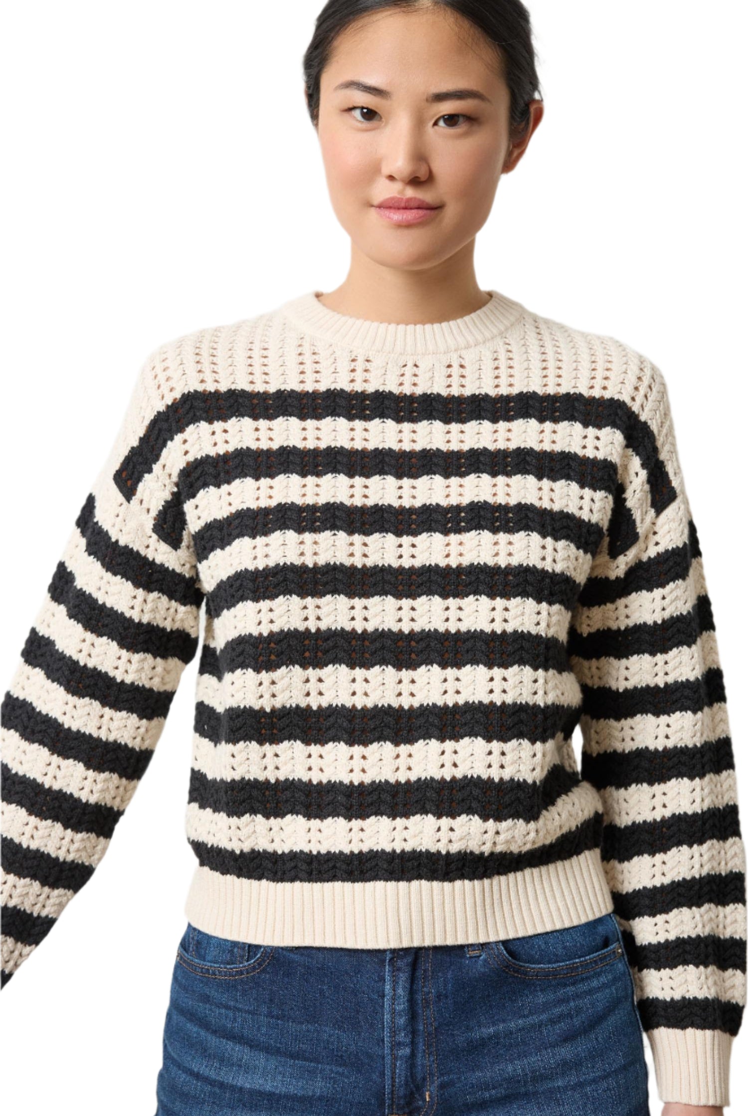 STRIPE STITCH SWEATER - Sweaters -Sassanova