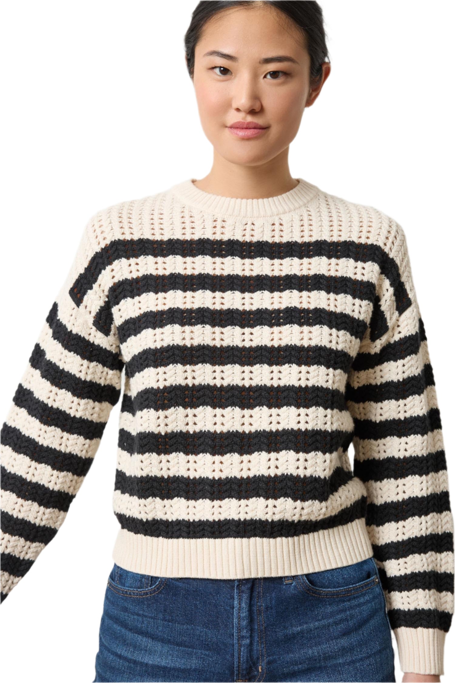 STRIPE STITCH SWEATER (PA3043)-Sassanova