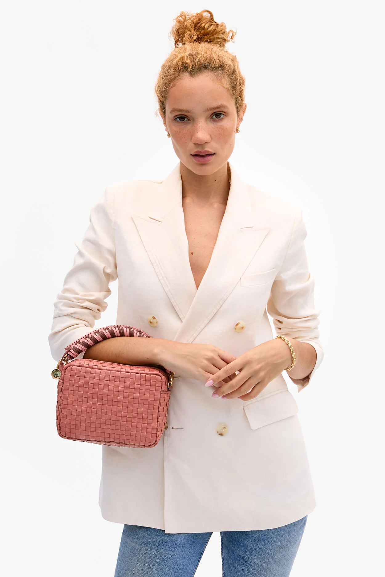 MIDI SAC WOVEN CHECKER - Handbags - Sassanova