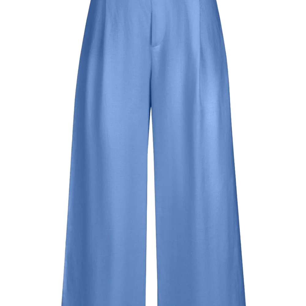 LINEN CROPPED PLEATED TROUSER - Pants - Sassanova