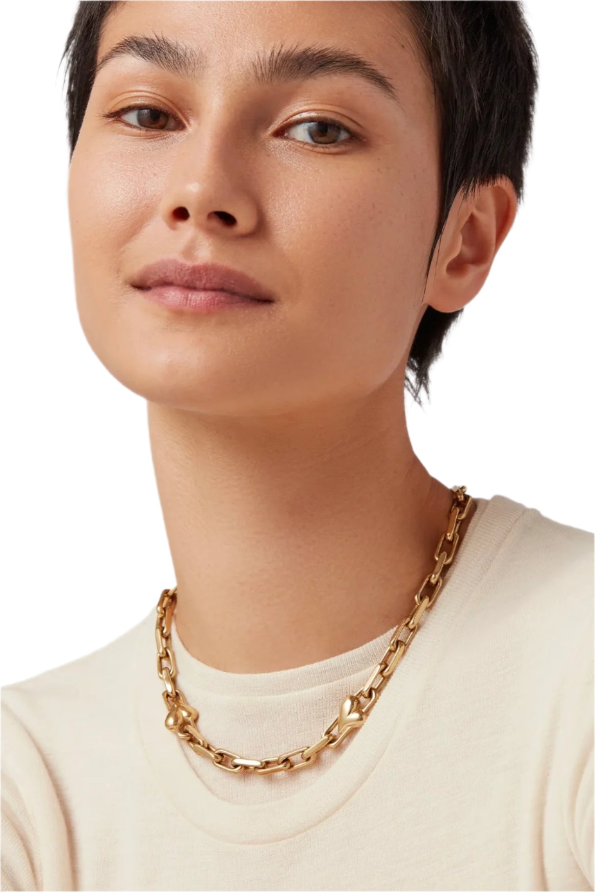 ART HEART CHAIN NECKLACE - Necklaces - Sassanova