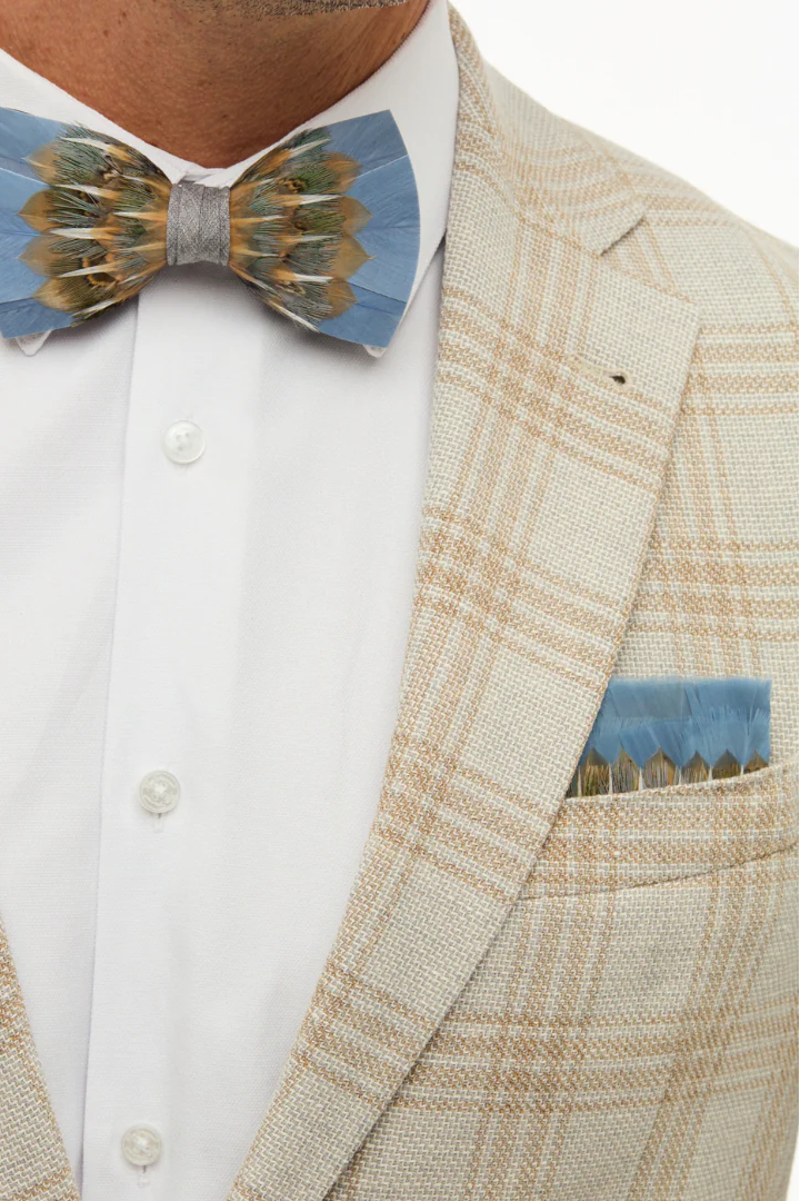DENNERY POCKET SQUARE BLUE - Ties and Pocket Squares - Novaman