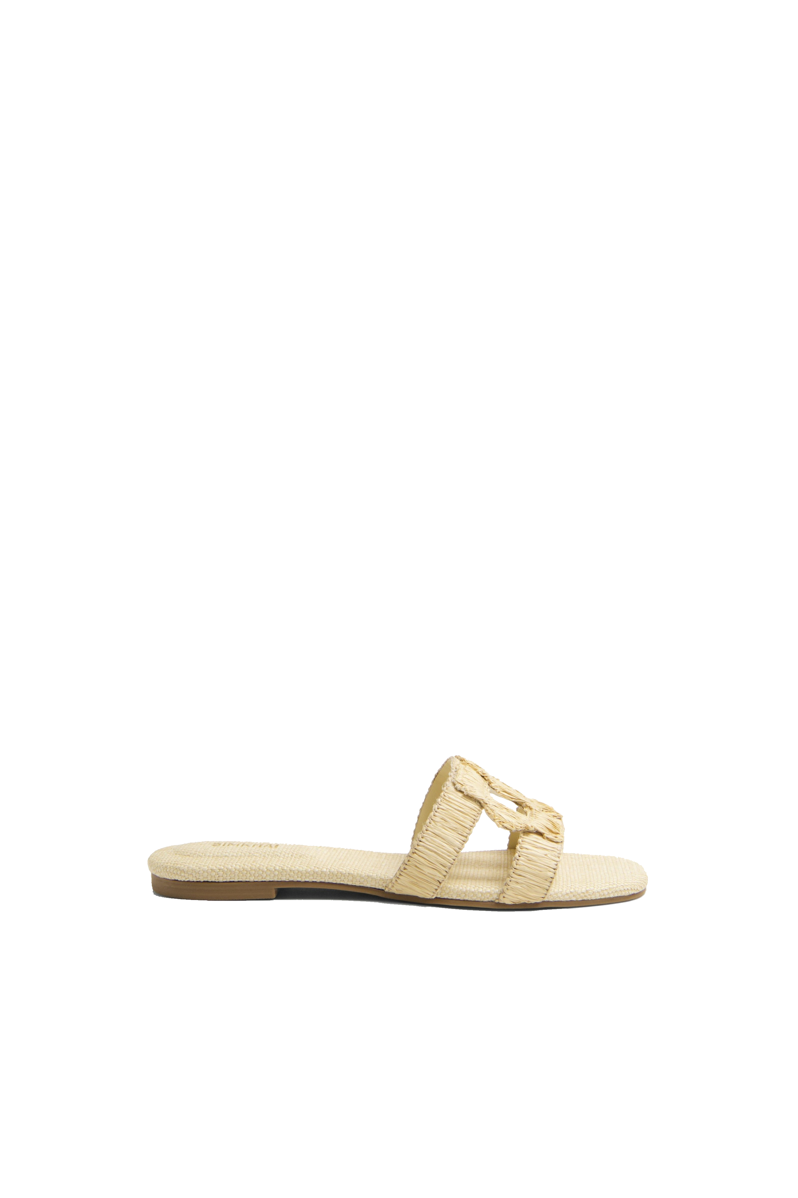 SIMKHAI MONOGRAM RAFFIA FLAT SLIDE - Shoes - Sassanova