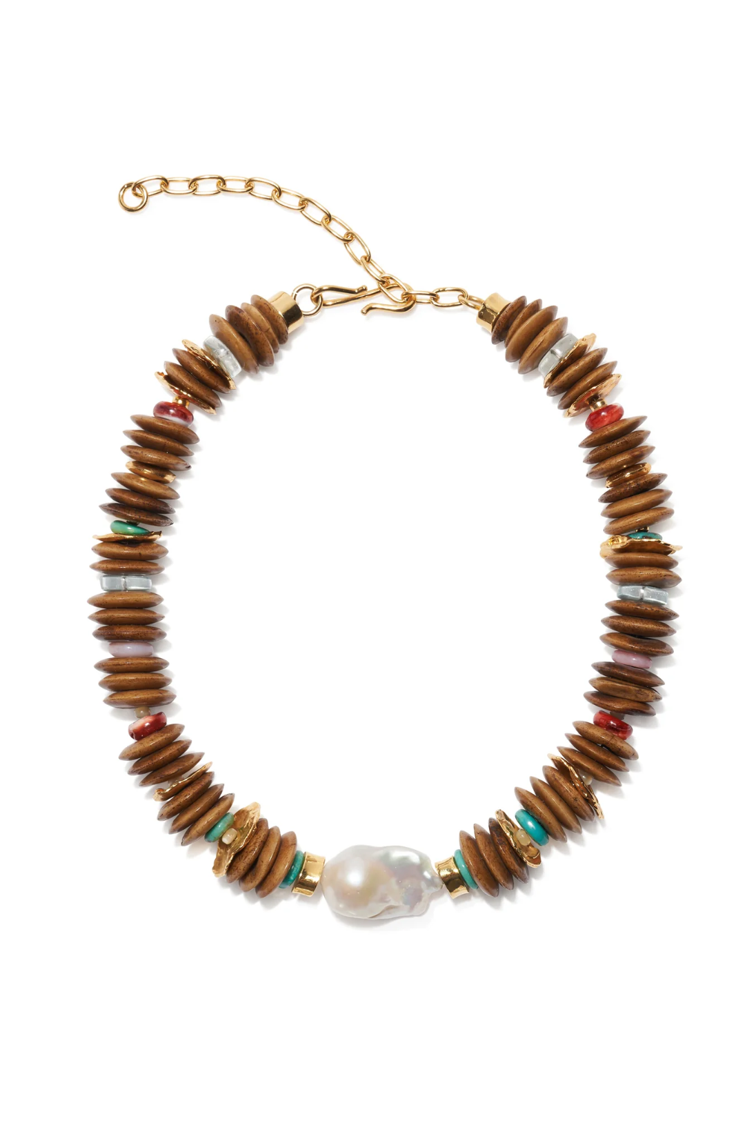 KAVOS COLLAR- BROWN - Necklaces - Sassanova