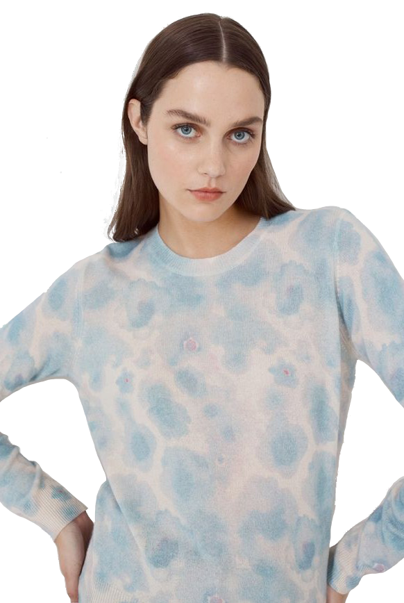 WATERCOLOR FLORAL PRINT CREW - Sassanova