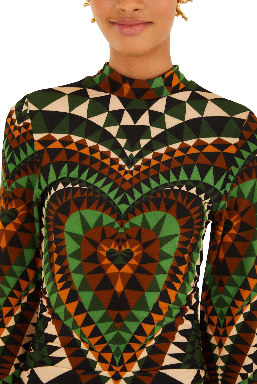 HEART DECO JERSEY MIDI DRESS - sassanova