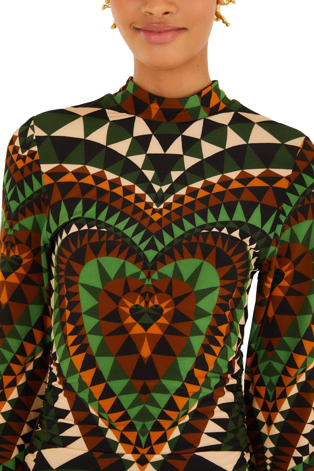 HEART DECO JERSEY MIDI DRESS - sassanova
