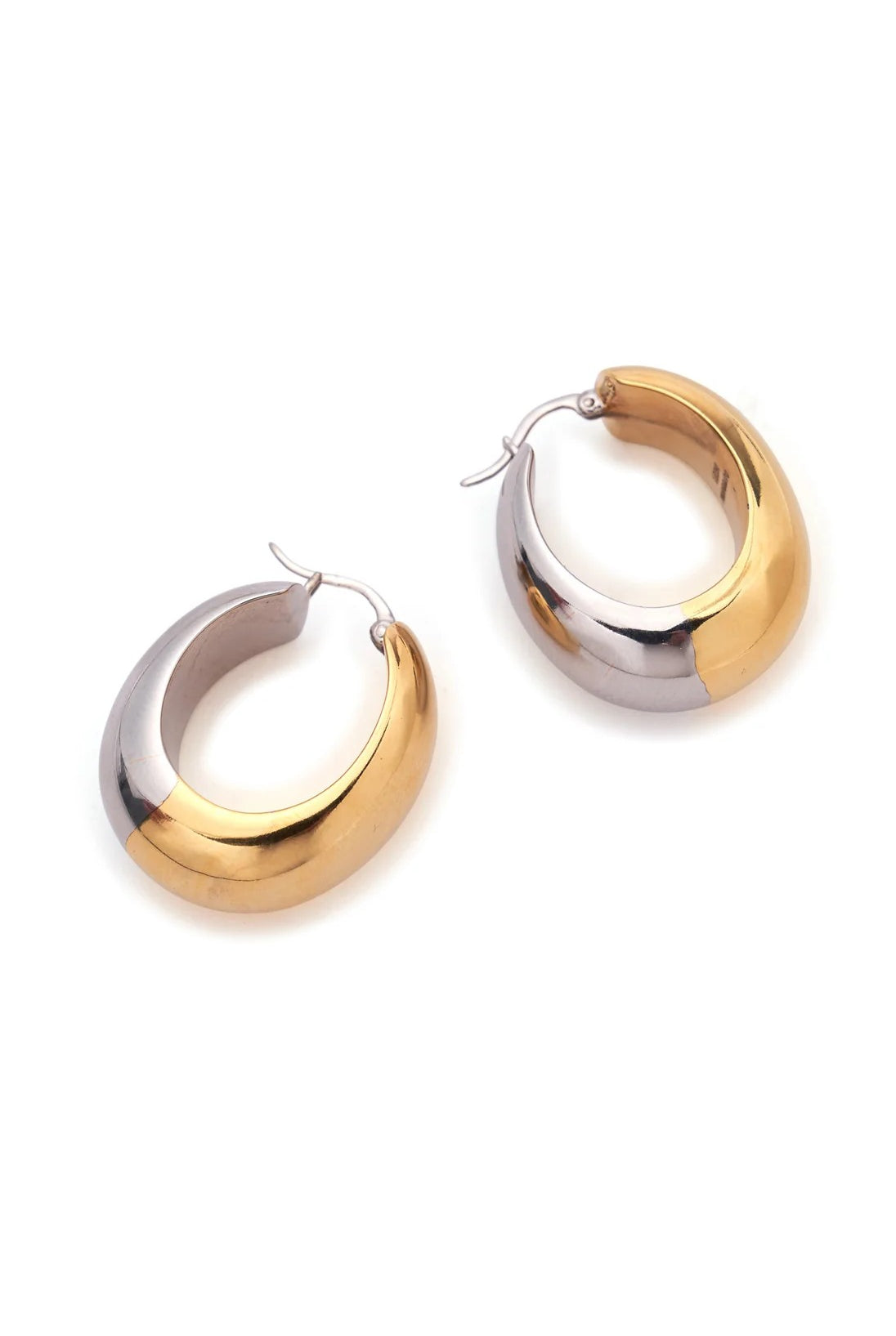 BUBBLE HOOPS- MIXED METAL - sassanova