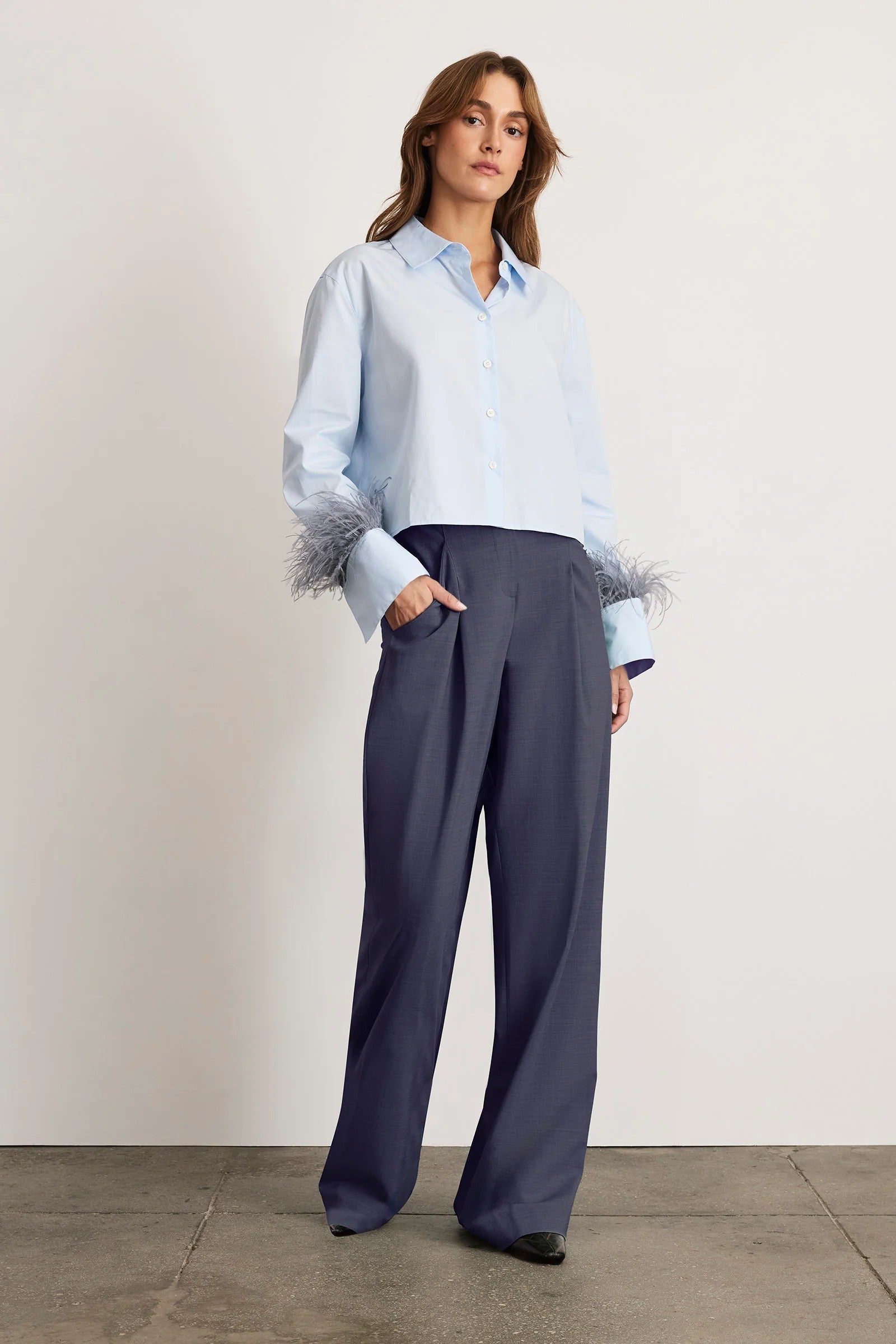 LARGAUX FEATHER TOP - Blouses - Sassanova