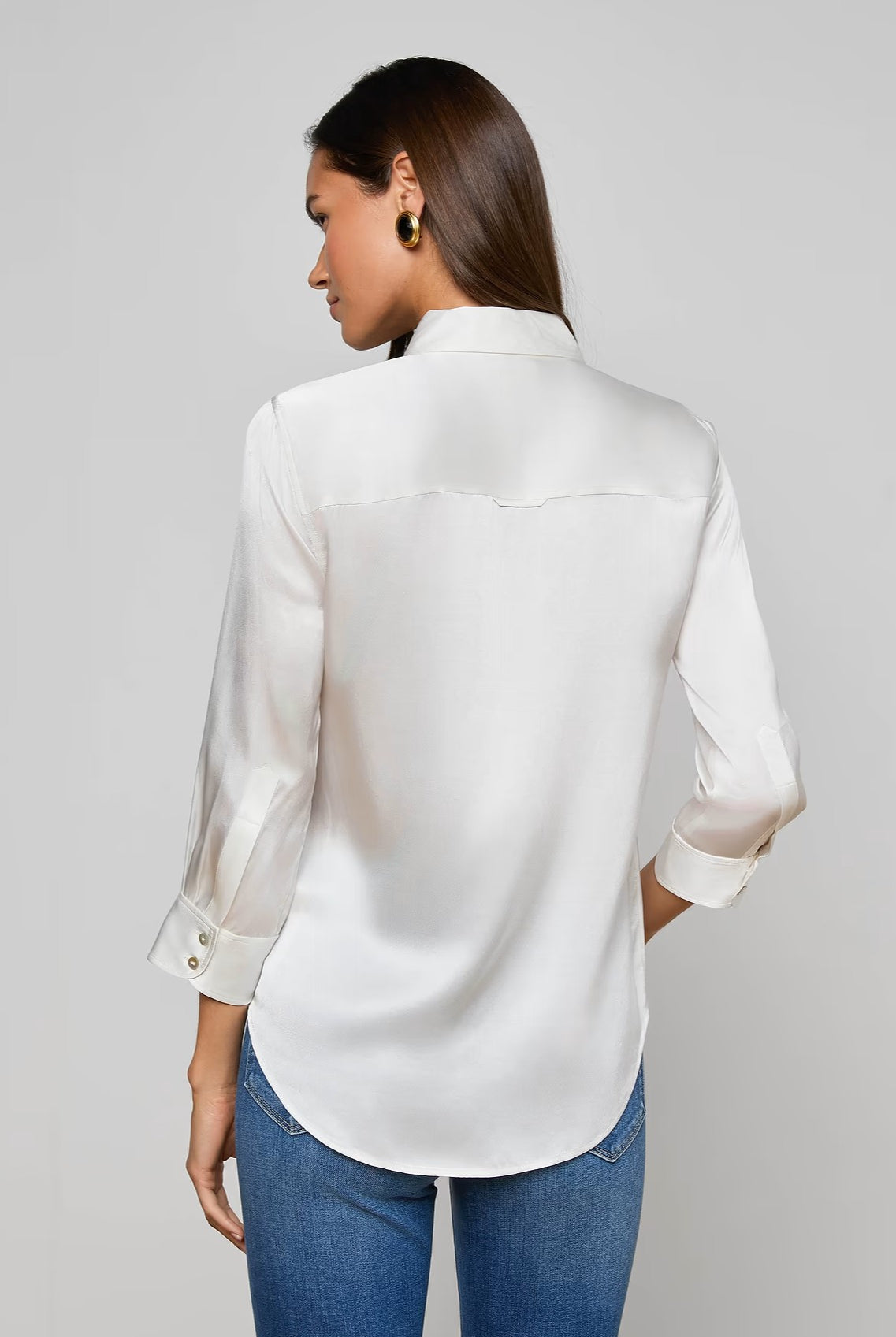 DANI 3/4 SLEEVE SOLID BLOUSE - Blouses - Sassanova