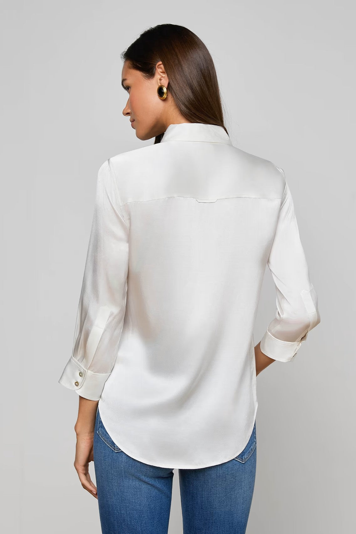 DANI 3/4 SLEEVE SOLID BLOUSE - Blouses - Sassanova