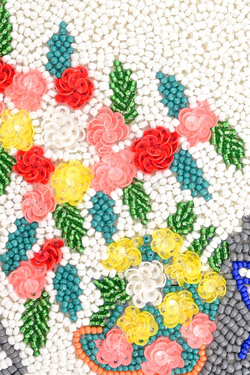 SANTORINI DREAMS BEADED SHOULDER BAG- MULTI - Shoulder Bags - Sassanova