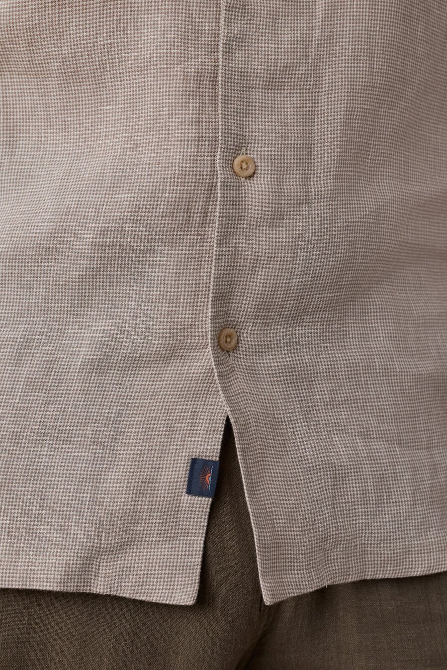 SHORT SLEEVE LAGUNA LINEN CAMP SHIRT - Short Sleeved Shirts - Novaman