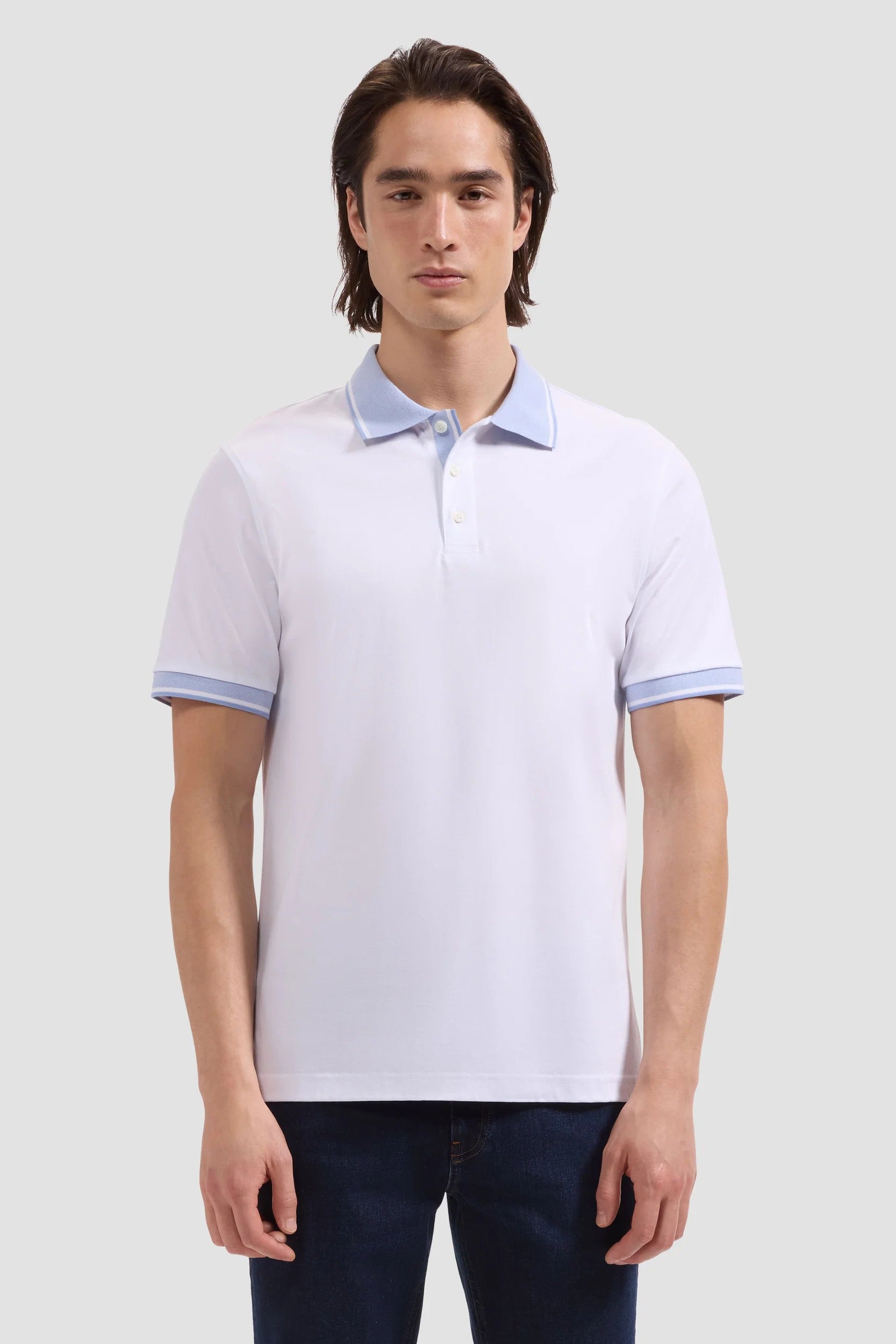 SHORT SLEEVE THREE BUTTON POLO - Polos - Novaman