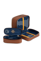 ROSEWOOD COGNAC JENNY TRAIN CASE - sassanova