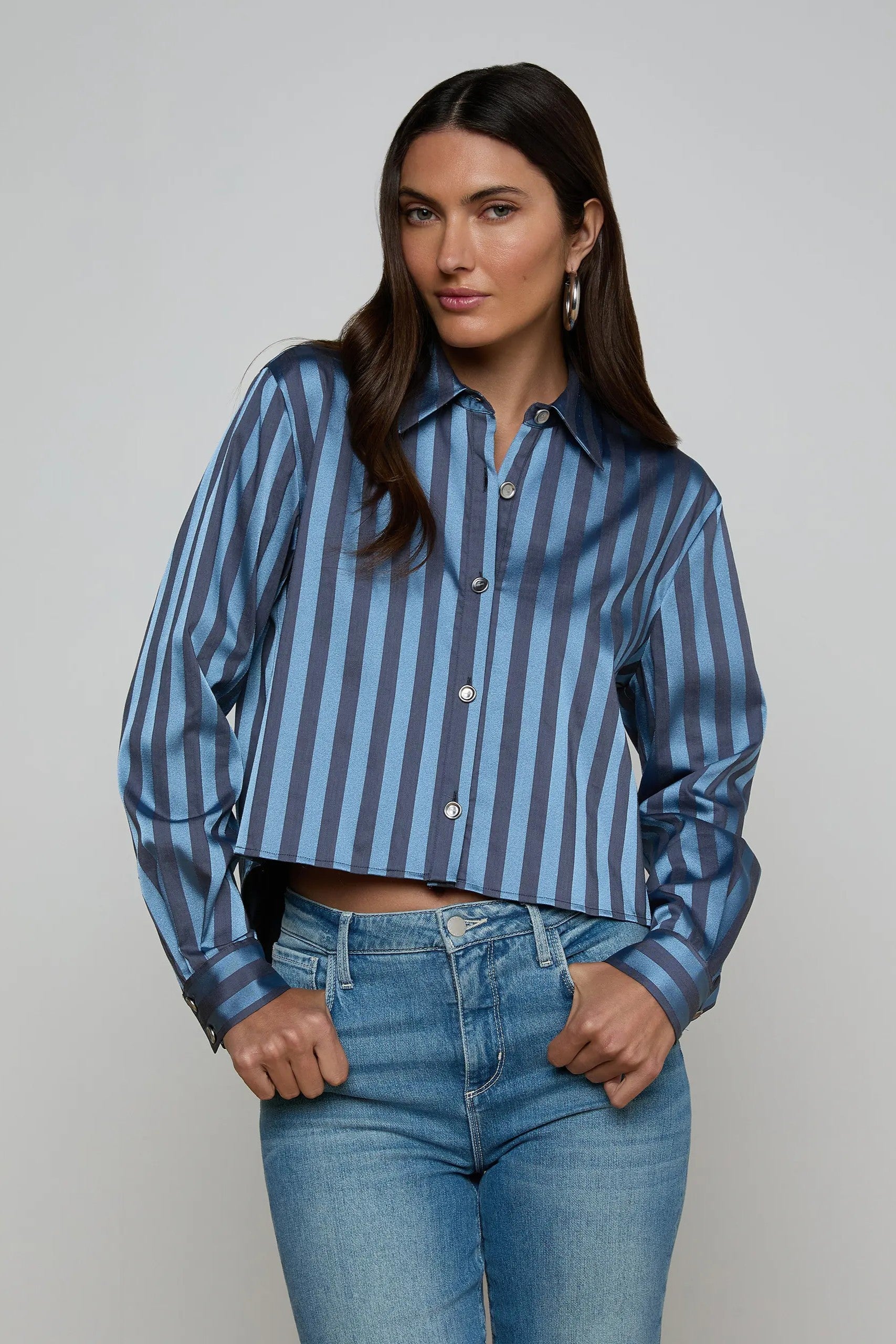 COSETTE CROP HIGH LOW SHIRT - Blouses - Sassanova