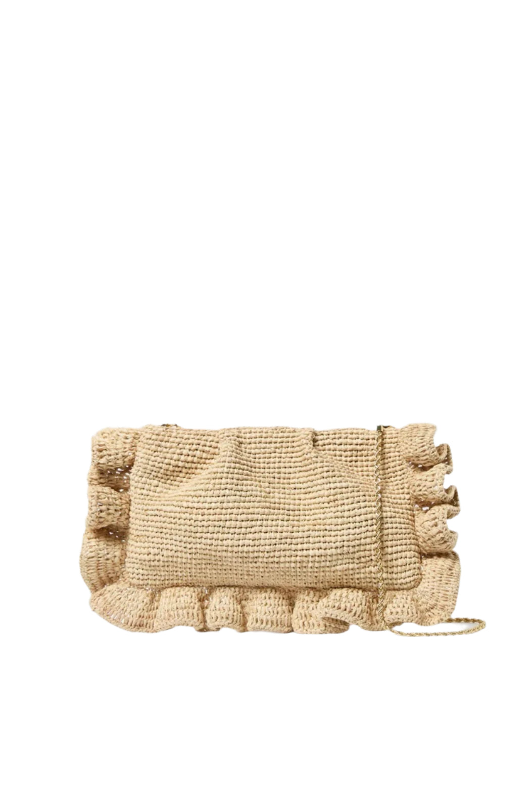MAVIS RAFFIA RUFFLE CLUTCH
sassanova