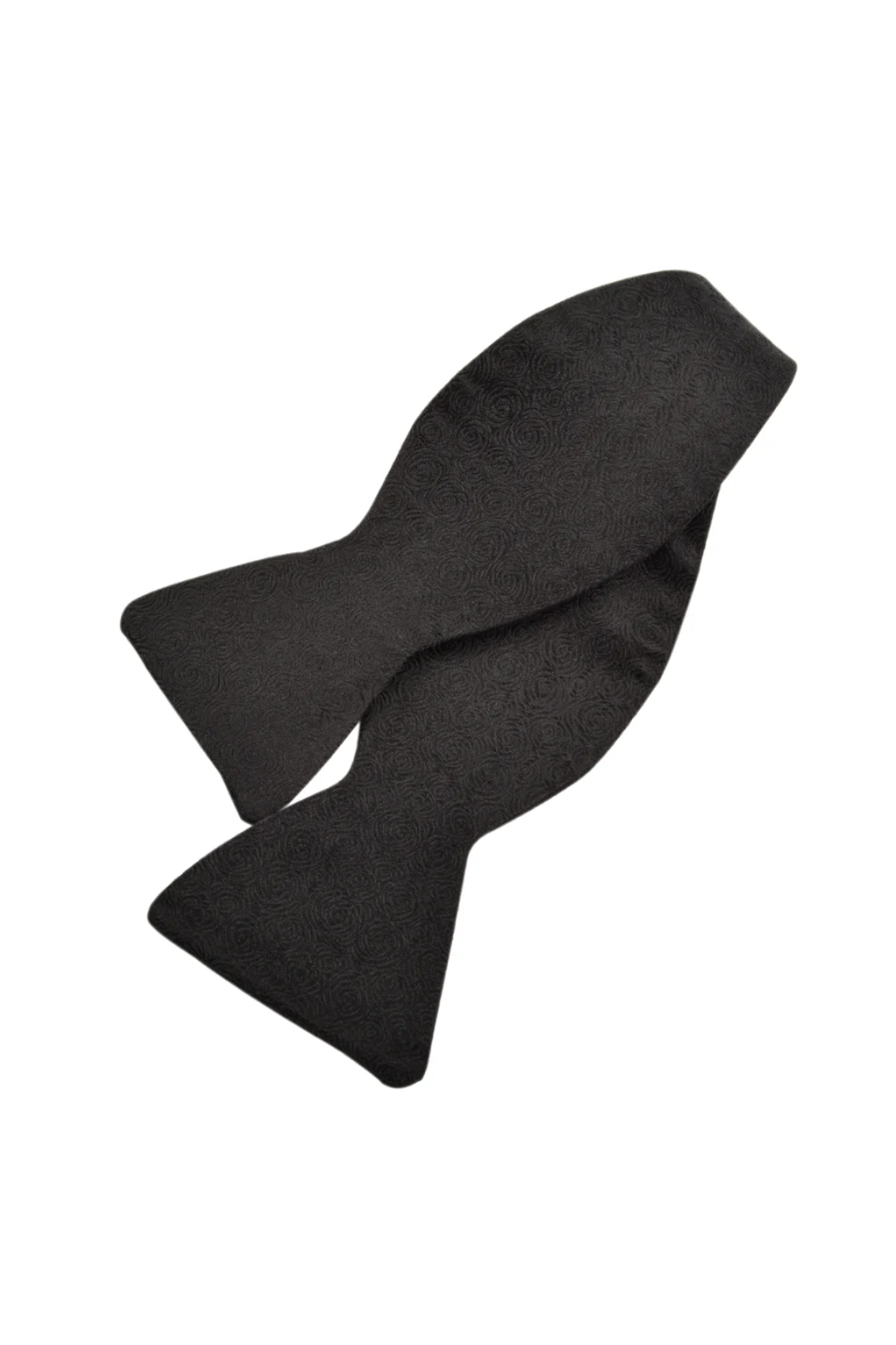 ROSEBUD ITALIAN SILK TIE BLACK OS - novaman