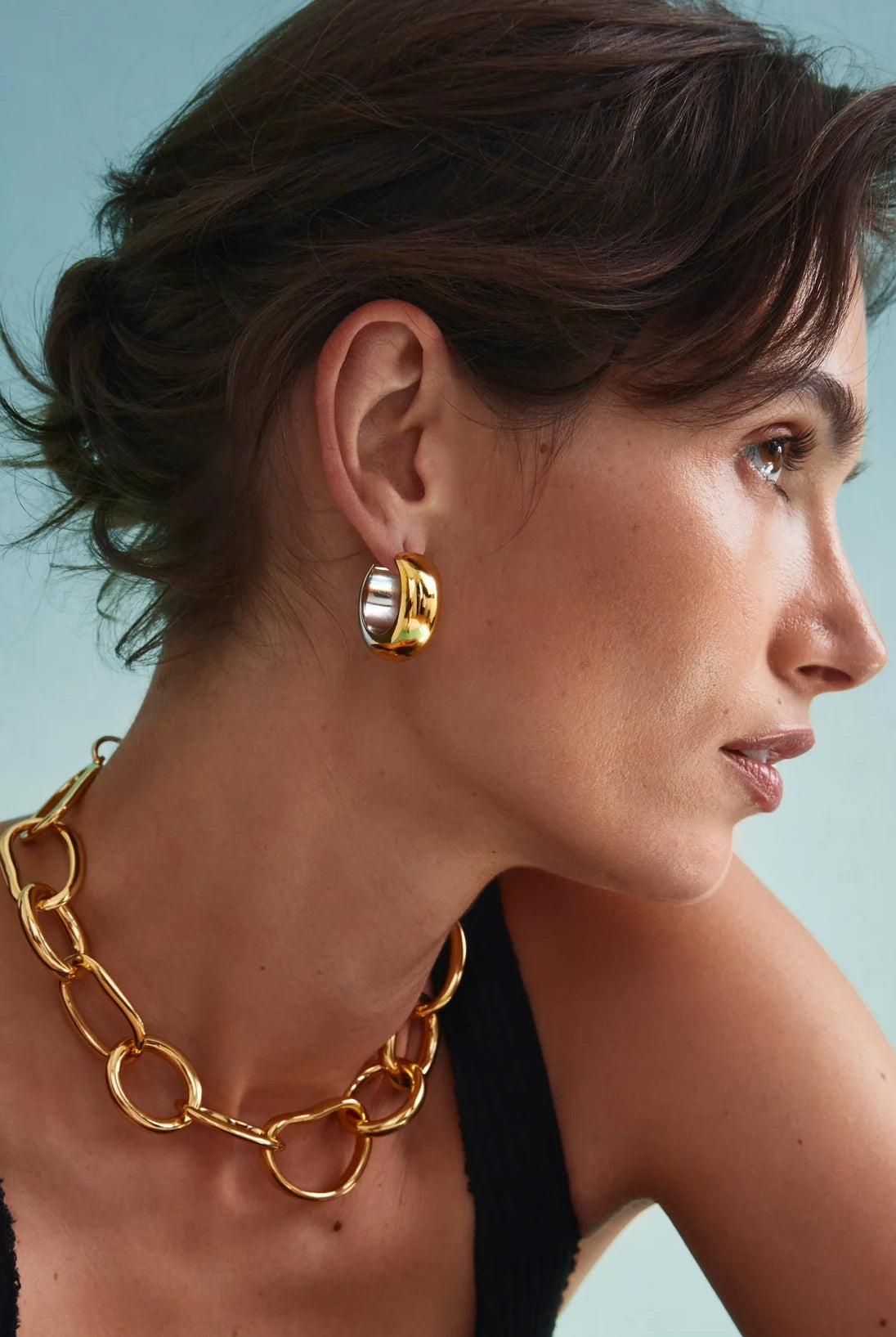 BUBBLE HOOPS- MIXED METAL - sassanova