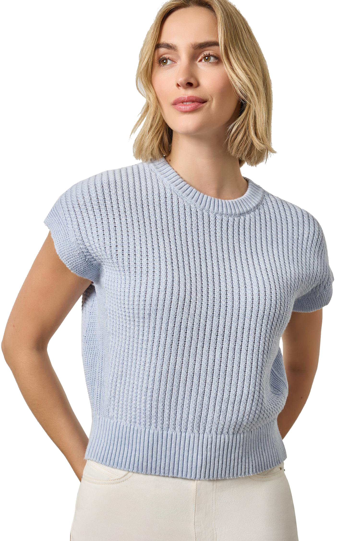 TEXTURED WEDGE SWEATER - Sweaters - Sassanova