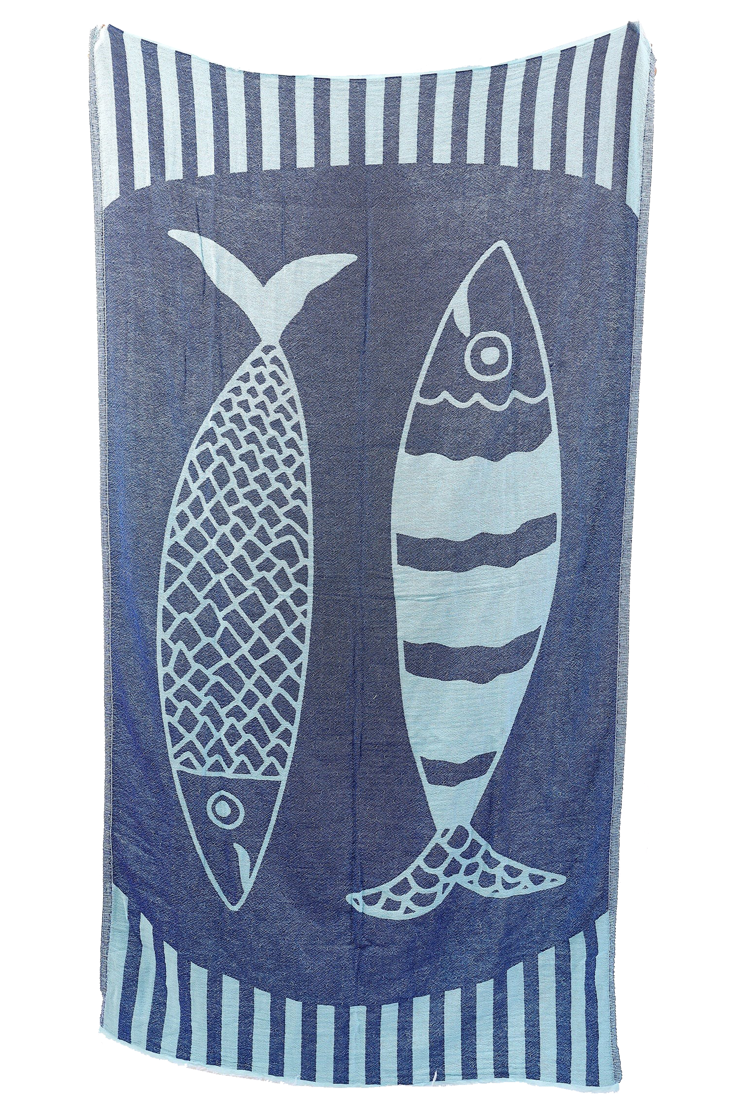 NOVELTY DOUBLE FISH TURKISH TOWEL - Swim - Sassanova