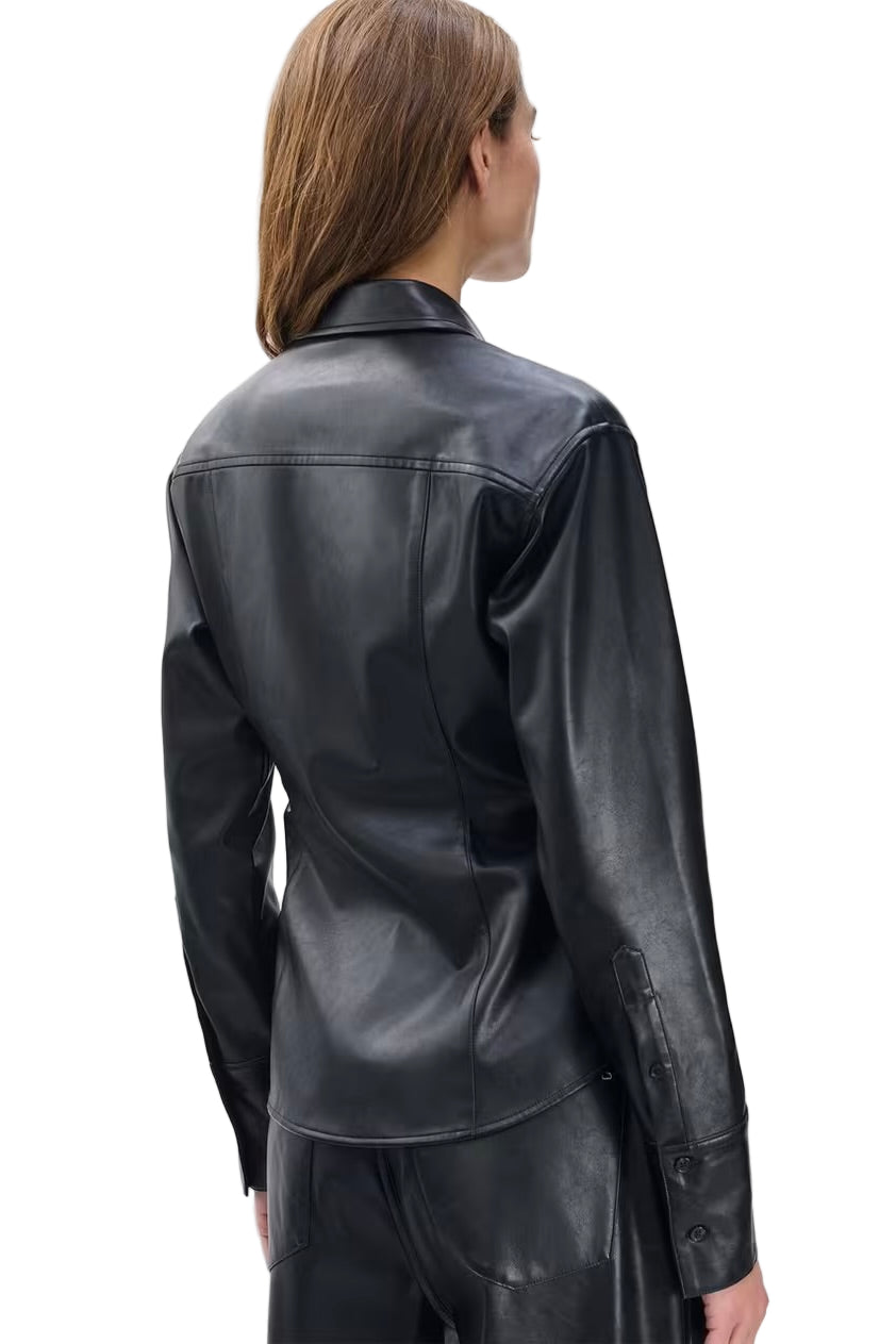 LEAH FAUX LEATHER SHIRT
sassanova
