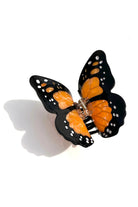 HAND PAINTED ORANGE MONARCH BUTTERFLY HAIR CLIP - sassanova