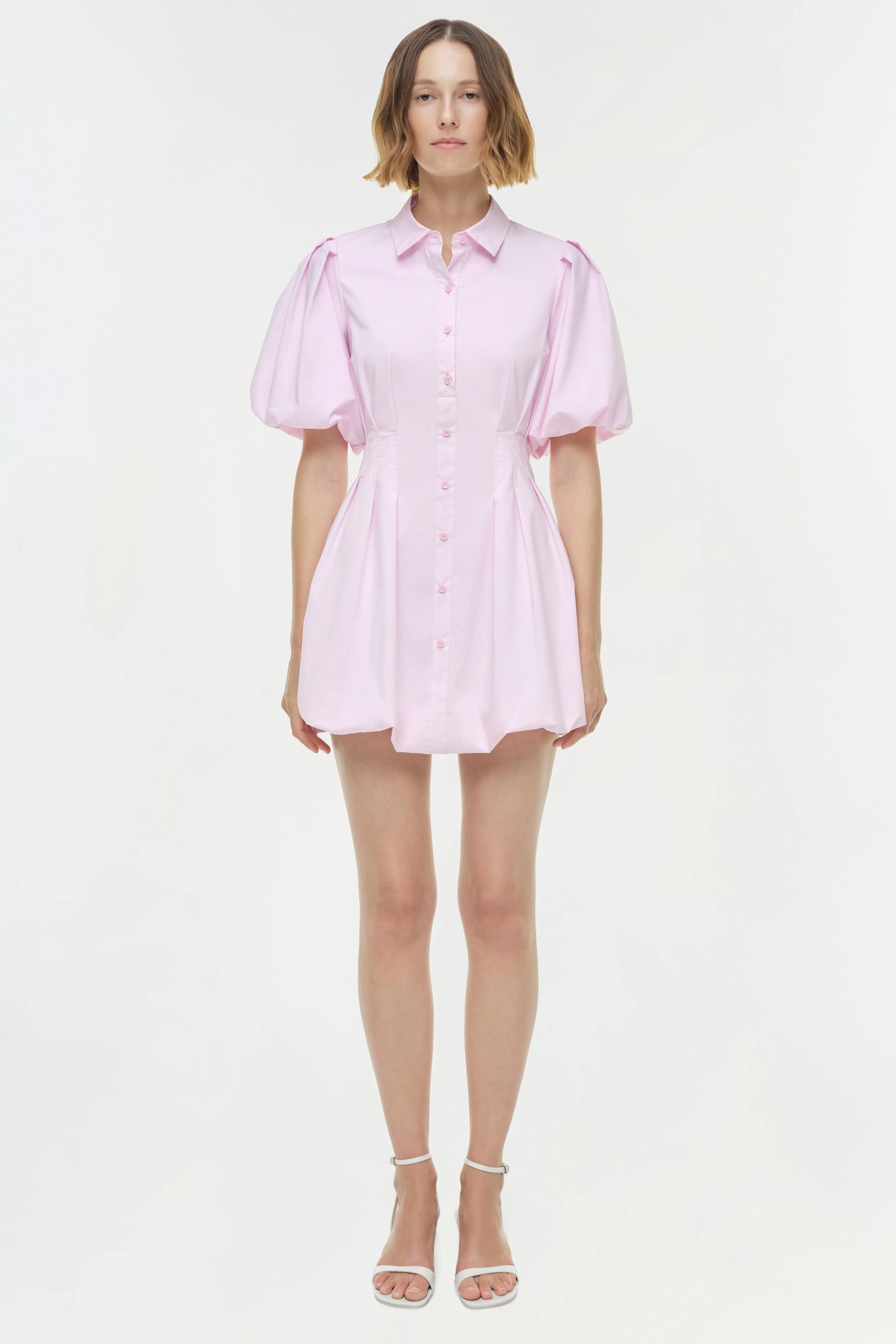 CLEO BALLOON PINTUCKED MINI DRESS - Dresses - Sassanova