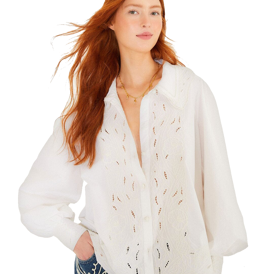 EMBROIDERED LS SHIRT - sassanova
