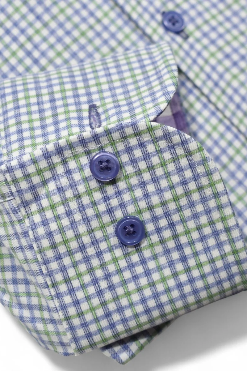 FINE PLAID DRESS SHIRT - Long Sleeved Shirts - Novaman