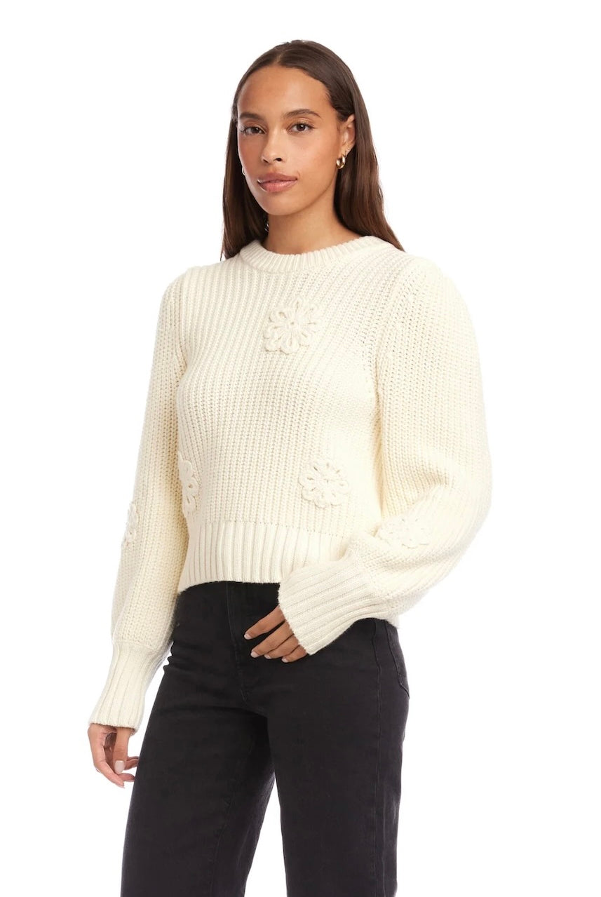 BRYLEE FLORAL SWEATER - Sweaters -Sassanova