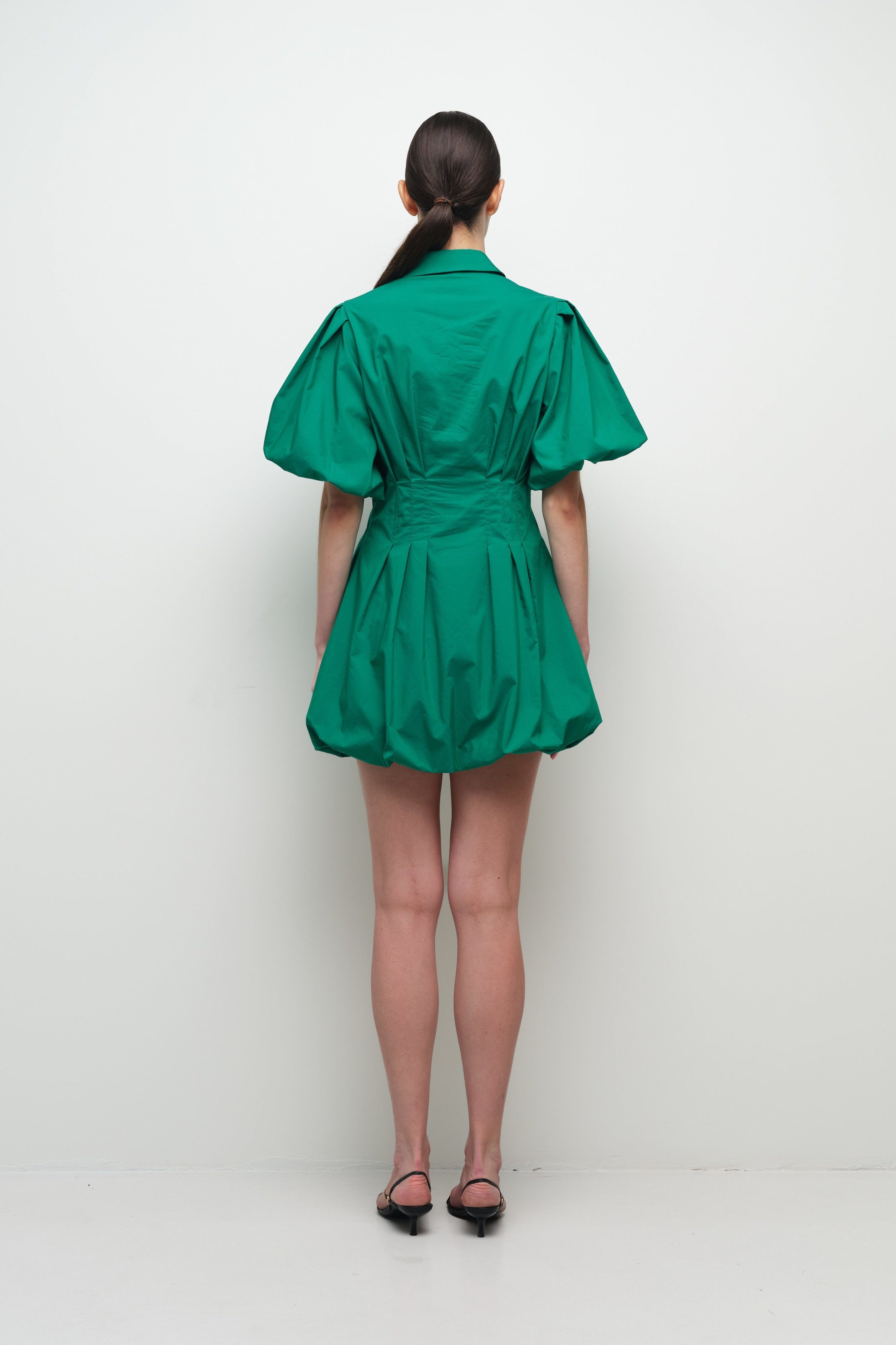 CLEO BALLOON PINTUCKED MINI DRESS - Dresses - Sassanova