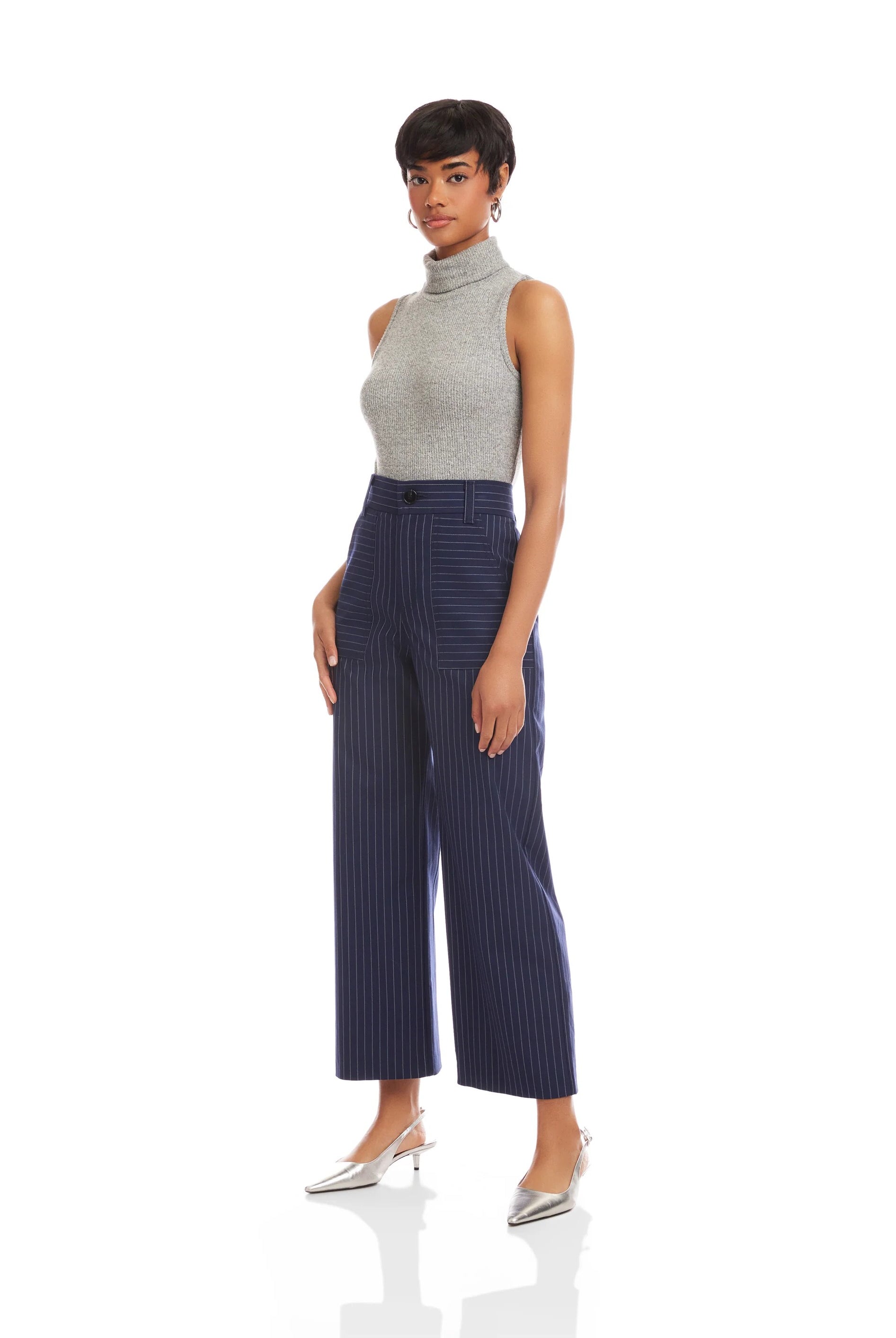 RYLEE CROPPED PANT in Stripe - Pants - Sassanova