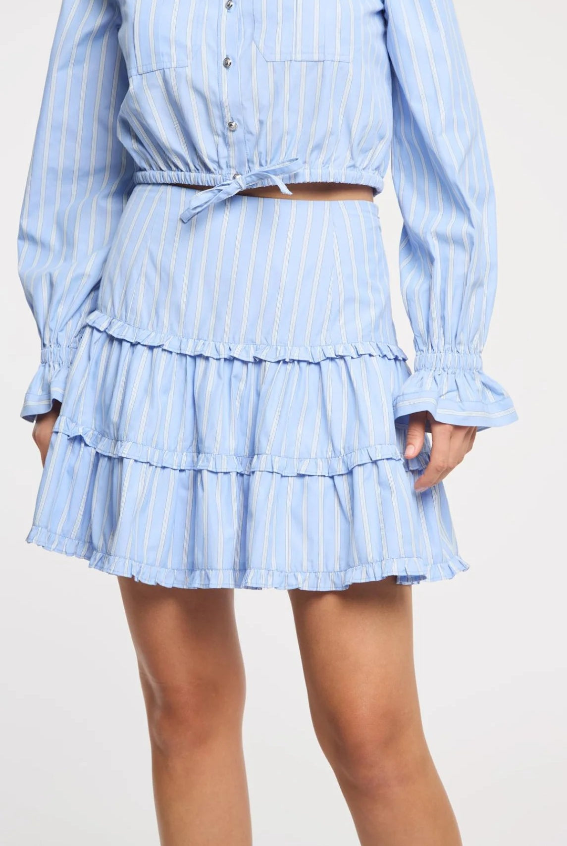LILI STRIPE THEA SKIRT - Skirts - Sassanova